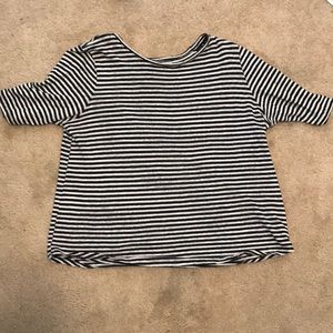 3/4 length sleeve striped shirt